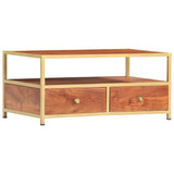 vidaXL Coffee Table 90x50x40 cm Solid Acacia Wood | SKU: 286187 | Barcode: 8719883803180