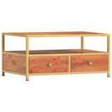 vidaXL Coffee Table 90x50x40 cm Solid Acacia Wood | SKU: 286187 | Barcode: 8719883803180