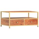 vidaXL Coffee Table 90x50x40 cm Solid Acacia Wood | SKU: 286187 | Barcode: 8719883803180