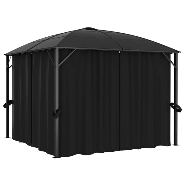 VidaXL Anthracite Gazebo With Curtains 300x300x265cm | SKU: 48600 | UPC: 8719883809724 | Weight: 51.4kg