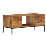 vidaXL Coffee Table 90x45x40 cm Solid Mango Wood | SKU: 286559 | Barcode: 8719883810843