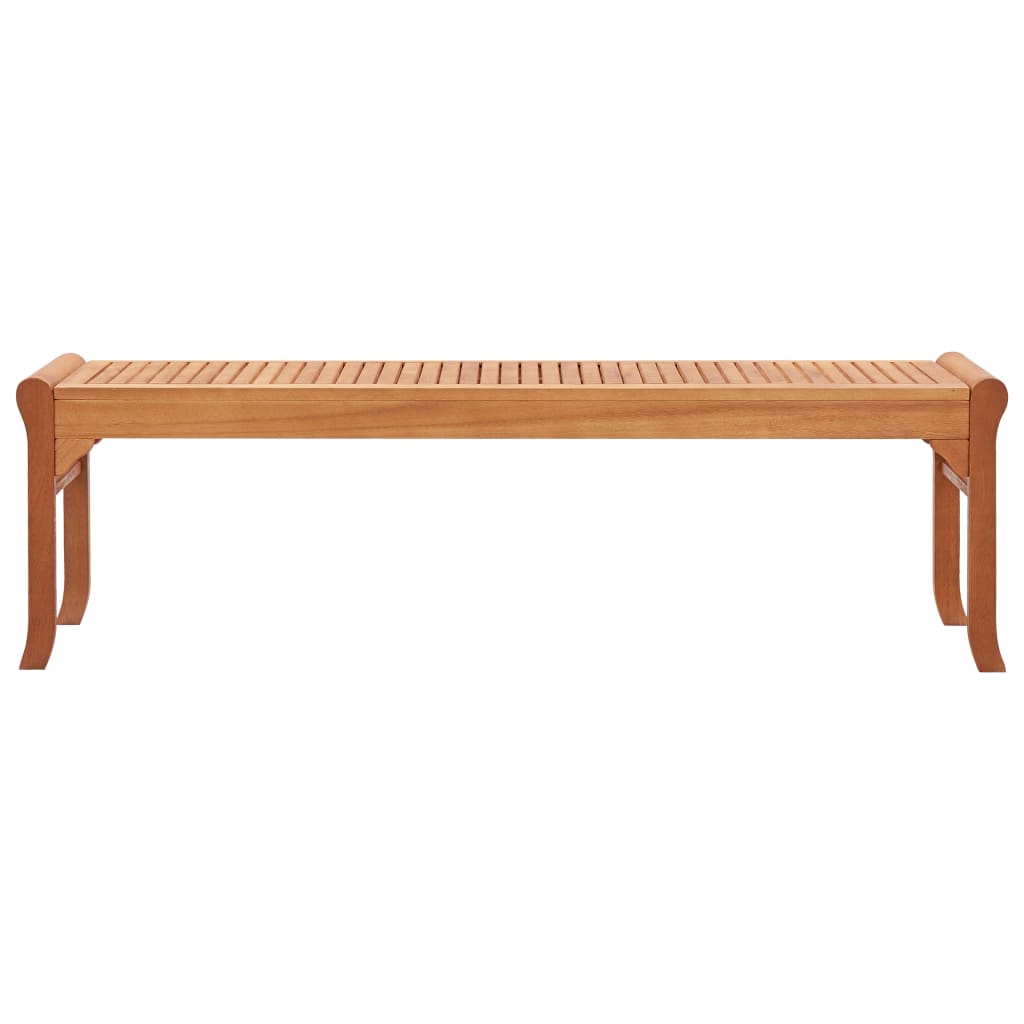 vidaXL 3-Seater Garden Bench 150 cm Solid Eucalyptus Wood | SKU: 47291 | Barcode: 8719883811802