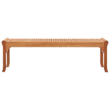 vidaXL 3-Seater Garden Bench 150 cm Solid Eucalyptus Wood | SKU: 47291 | Barcode: 8719883811802