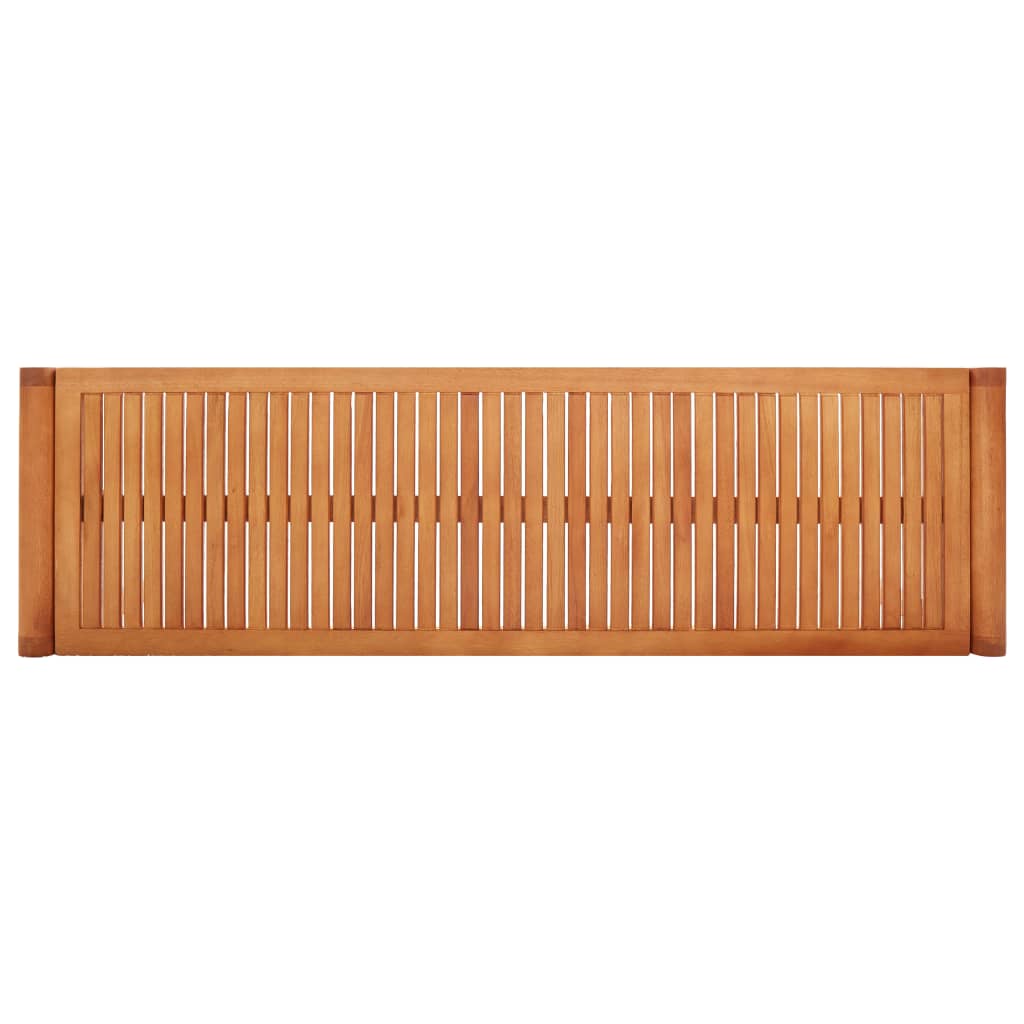 vidaXL 3-Seater Garden Bench 150 cm Solid Eucalyptus Wood | SKU: 47291 | Barcode: 8719883811802