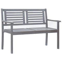 vidaXL 2-Seater Garden Bench 120 cm Grey Solid Eucalyptus Wood | SKU: 47294 | Barcode: 8719883811833