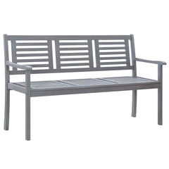 vidaXL 3-Seater Garden Bench 150 cm Grey Solid Eucalyptus Wood | SKU: 47295 | Barcode: 8719883811840