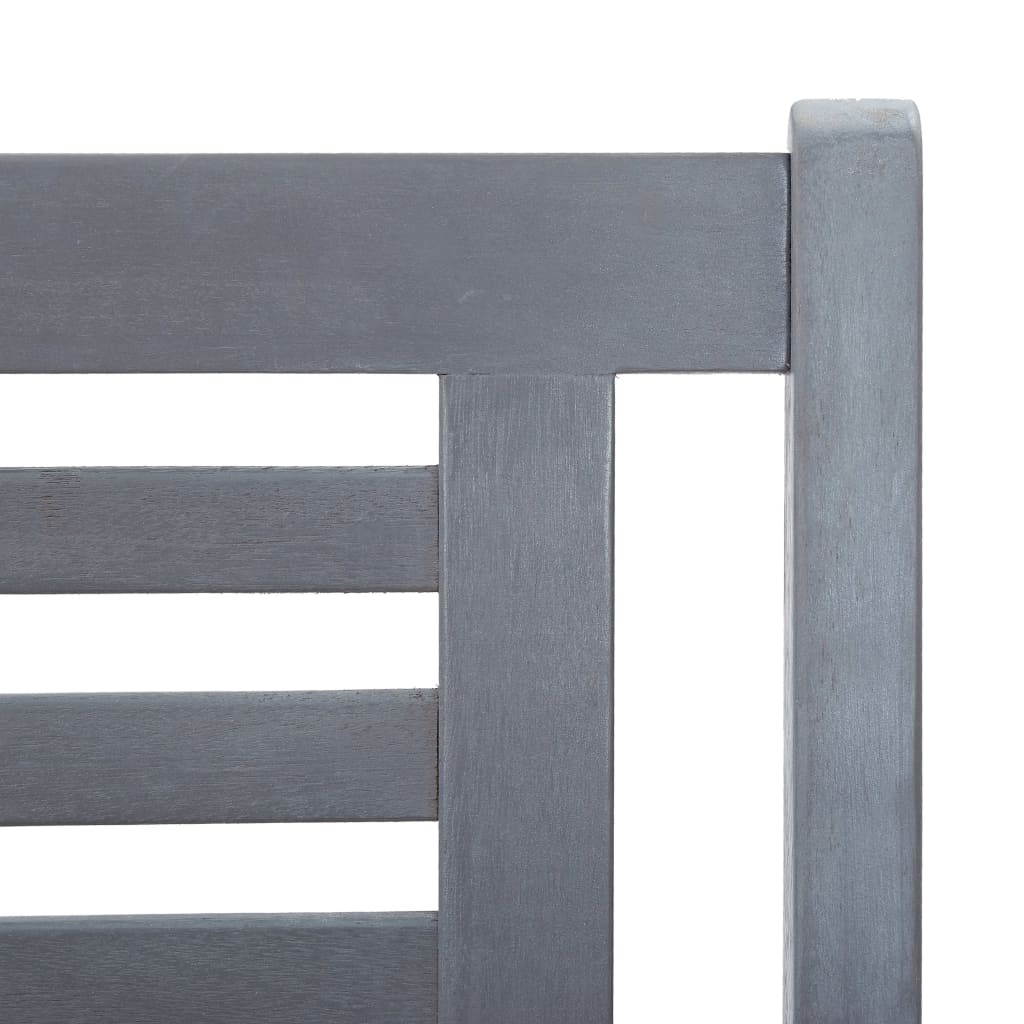 vidaXL 3-Seater Garden Bench 150 cm Grey Solid Eucalyptus Wood | SKU: 47295 | Barcode: 8719883811840