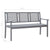 vidaXL 3-Seater Garden Bench 150 cm Grey Solid Eucalyptus Wood | SKU: 47295 | Barcode: 8719883811840