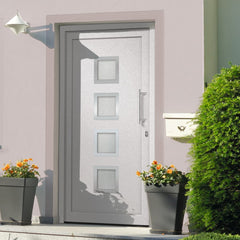 vidaXL Front Door White 88x200 cm N2 (right inward opening) | SKU: 279181 | Barcode: 8719883820484