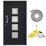 vidaXL Front Door Anthracite 88x200 cm N1 (left inward opening) | SKU: 279187 | Barcode: 8719883820545
