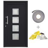 vidaXL Front Door Anthracite 108x200 cm N1 (left inward opening) | SKU: 279191 | Barcode: 8719883820583