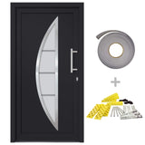 vidaXL Front Door Anthracite 88x200 cm N4 (right inward opening) | SKU: 279217 | Barcode: 8719883820842