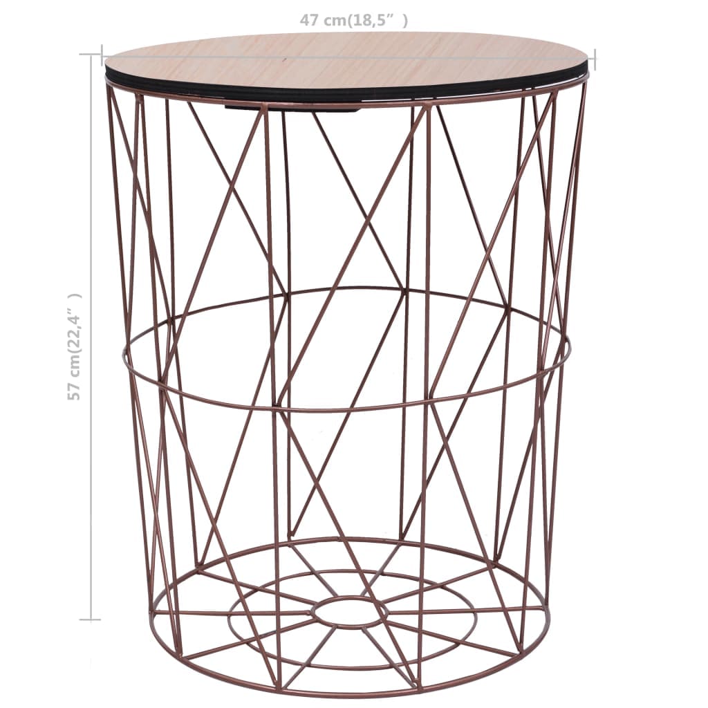 vidaXL Coffee Table Copper 47 cm | SKU: 287652 | Barcode: 8719883824314