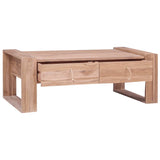 vidaXL Coffee Table 110x60x40 cm Solid Teak Wood | SKU: 287892 | Barcode: 8719883824680