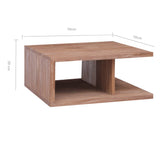 vidaXL Coffee Table 70x70x30 cm Solid Teak Wood | SKU: 287898 | Barcode: 8719883824741