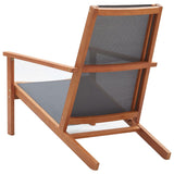 vidaXL Garden Lounge Chair Grey Solid Eucalyptus Wood And Textilene | SKU: 48695 | Barcode: 8719883826660