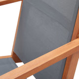 vidaXL Garden Lounge Chair Grey Solid Eucalyptus Wood And Textilene | SKU: 48695 | Barcode: 8719883826660