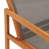 vidaXL Garden Lounge Chair Grey Solid Eucalyptus Wood And Textilene | SKU: 48697 | Barcode: 8719883826684