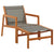 vidaXL Garden Chair With Footrest Grey Solid Eucalyptus & Textilene | SKU: 48698 | Barcode: 8719883826691