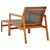 vidaXL Garden Chair With Footrest Grey Solid Eucalyptus & Textilene | SKU: 48698 | Barcode: 8719883826691