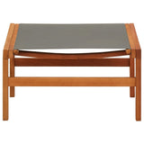 vidaXL Garden Chair With Footrest Grey Solid Eucalyptus & Textilene | SKU: 48698 | Barcode: 8719883826691