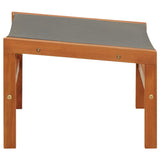 vidaXL Garden Chair With Footrest Grey Solid Eucalyptus & Textilene | SKU: 48698 | Barcode: 8719883826691