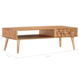 vidaXL Coffee Table 110x50x35 cm Solid Acacia Wood | SKU: 287441 | Barcode: 8719883851143