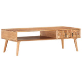 vidaXL Coffee Table 110x50x35 cm Solid Acacia Wood | SKU: 287441 | Barcode: 8719883851143