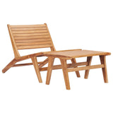 vidaXL Garden Chair With Footrest Solid Teak Wood | SKU: 49366 | Barcode: 8719883853246