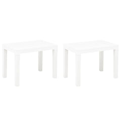 vidaXL Garden Benches 2 pcs White Plastic | SKU: 48780 | Barcode: 8719883859637