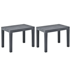 vidaXL Garden Benches 2 pcs Anthracite Plastic | SKU: 48781 | Barcode: 8719883859644
