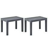 vidaXL Garden Benches 2 pcs Anthracite Plastic | SKU: 48781 | Barcode: 8719883859644