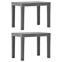 vidaXL Garden Benches 2 pcs Mocca Plastic | SKU: 48782 | Barcode: 8719883859651