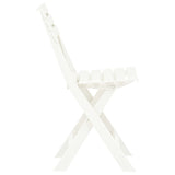 vidaXL Folding Garden Chairs 2 pcs Plastic White | SKU: 48786 | Barcode: 8719883859699