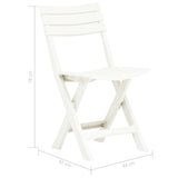 vidaXL Folding Garden Chairs 2 pcs Plastic White | SKU: 48786 | Barcode: 8719883859699