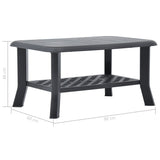 vidaXL Coffee Table Anthracite 90x60x46 cm Plastic | SKU: 48795 | Barcode: 8719883859781