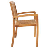 vidaXL 2-Seater Stacking Garden Bench 128.5 cm Solid Teak Wood | SKU: 49388 | Barcode: 8719883862989