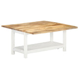 vidaXL Extendable Coffee Table White 90x(45-90)x45 cm Solid Mango Wood | SKU: 286375 | Barcode: 8719883865805