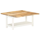 vidaXL Extendable Coffee Table White 90x(45-90)x45 cm Solid Mango Wood | SKU: 286375 | Barcode: 8719883865805
