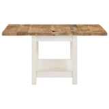 vidaXL Extendable Coffee Table White 90x(45-90)x45 cm Solid Mango Wood | SKU: 286375 | Barcode: 8719883865805