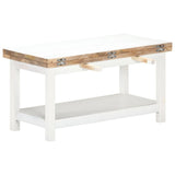 vidaXL Extendable Coffee Table White 90x(45-90)x45 cm Solid Mango Wood | SKU: 286375 | Barcode: 8719883865805