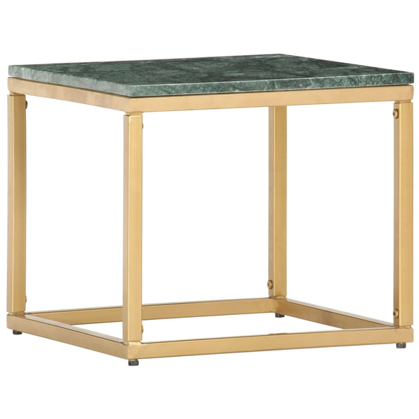 vidaXL Coffee Table Green 40x40x35 cm Real Stone With Marble Texture | SKU: 286437 | Barcode: 8719883865843