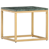 vidaXL Coffee Table Green 40x40x35 cm Real Stone With Marble Texture | SKU: 286437 | Barcode: 8719883865843