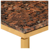vidaXL Coffee Table Brown 40x40x35 cm Real Stone With Marble Texture | SKU: 286438 | Barcode: 8719883865850