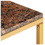 vidaXL Coffee Table Brown 40x40x35 cm Real Stone With Marble Texture | SKU: 286438 | Barcode: 8719883865850