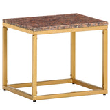 vidaXL Coffee Table Brown 40x40x35 cm Real Stone With Marble Texture | SKU: 286438 | Barcode: 8719883865850
