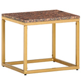 vidaXL Coffee Table Brown 40x40x35 cm Real Stone With Marble Texture | SKU: 286438 | Barcode: 8719883865850