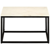 vidaXL Coffee Table White 60x60x35 cm Real Stone With Marble Texture | SKU: 286439 | Barcode: 8719883865867