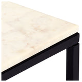 vidaXL Coffee Table White 60x60x35 cm Real Stone With Marble Texture | SKU: 286439 | Barcode: 8719883865867