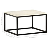 vidaXL Coffee Table White 60x60x35 cm Real Stone With Marble Texture | SKU: 286439 | Barcode: 8719883865867